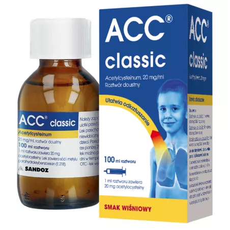Acc classic 20mg/ml x 100 ml leki na kaszel SANDOZ GMBH