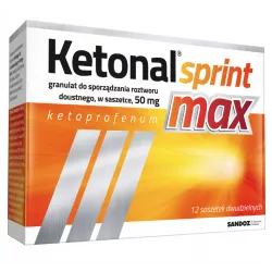 Ketonal Sprint Max granulat do sporządzania zawiesiny x 12 saszetek granulaty saszetki SANDOZ GMBH