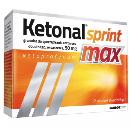 Ketonal Sprint Max granulat do sporządzania zawiesiny x 12 saszetek granulaty saszetki SANDOZ GMBH