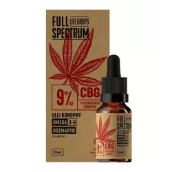 Cosma Full Spectrum Life Drops Olej Konopny CBG 9% x 15 ml Zdrowie naturalnie! Cosma S.A.