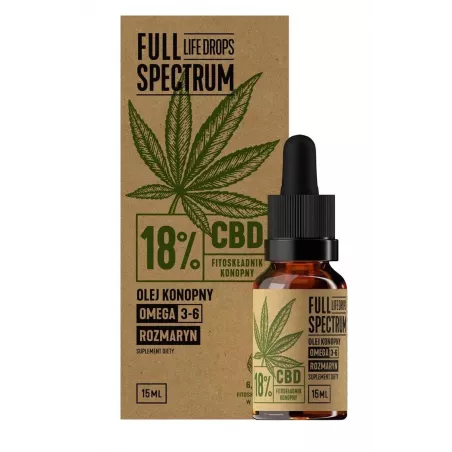 Full Spectrum Olej Konopny CBD 18% x 15ml Konopie Cosma S.A.
