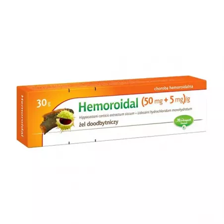Hemoroidal żel doodbytniczy x 30 g Zdrowie POZNAŃSKIE ZAKŁADY ZIELARSKIE "HERBAPOL" S.A.