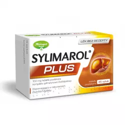 Sylimarol Plus 100 mg x 45 tabletek wątroba POZNAŃSKIE ZAKŁADY ZIELARSKIE "HERBAPOL" S.A.