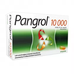 Pangrol 10 000 j. Pj. Eur x 50 kapsułek chora trzustka BERLIN CHEMIE AG