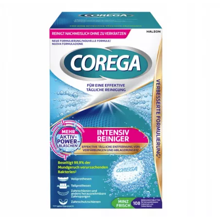 Corega Tabs Intensive Reiniger x 108 tabletek kremy akcesoria do protez GLAXOSMITHKLINE CONSUMER HEALTHCARE SP. Z O.O.