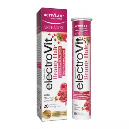 ElectroVit Beauty Hair Malina Granat x 20 tabletek musujących Elektrolity UNIPRO SP. Z O.O.