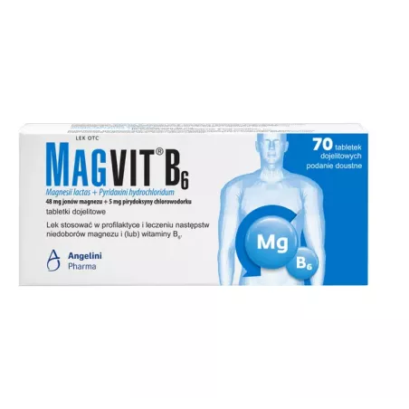 Magvit B6 x 70 tabletek magnez ANGELINI PHARMA POLSKA SP. Z O.O.