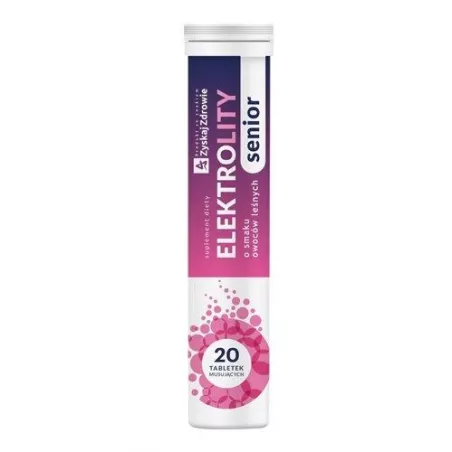 Elektrolity Senior x 20 tabletek musujących Zyskaj Zdrowie Elektrolity ZYSKAJ ZDROWIE SP. Z O.O.