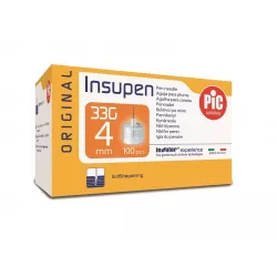 PIC Insupen Igły do penów 33G x 4 mm x 100 sztuk igły do penów PiC Solution