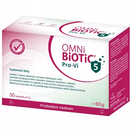 OMNI-BIOTIC Pro-Vi 5 x 30 saszetek probiotyki na trawienie APG AllegroSan Pharma GmbH