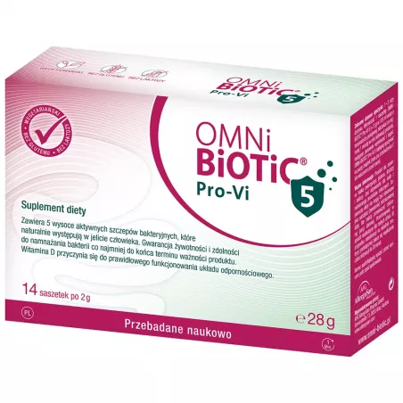 OMNI-BIOTIC Pro-Vi 5 x 14 saszetek probiotyki na trawienie APG AllegroSan Pharma GmbH