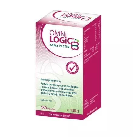 Omni-Logic Apple Pectin x 180 kapsułek preparaty na zaparcia APG AllegroSan Pharma GmbH