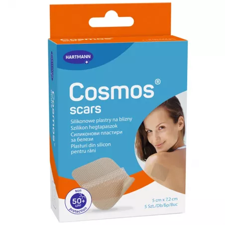 Cosmos Scars silikonowe plastry na blizny 5 x 7,2 cm x 5 sztuk preparaty na blizny HARTMANN PAUL A.G.