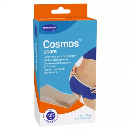 Cosmos Scars silikonowe plastry na blizny 4 x 30 cm x 5 sztuk preparaty na blizny HARTMANN PAUL A.G.