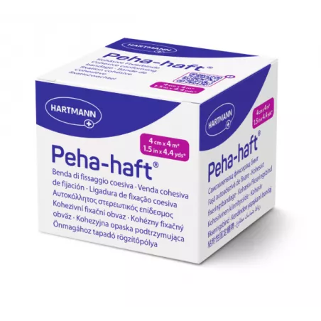 Peha-Haft kohezyjna opaska podtrzymująca 4 cm x 4 m x 1 sztuka Opatrunki i art. higieniczne HARTMANN PAUL A.G.