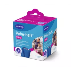 Peha-Haft Easy bandaż samomocujący z możliwością dzielenia 6 cm x 4 m niebeski x 1 sztuka Opatrunki i art. higieniczne HARTMA...