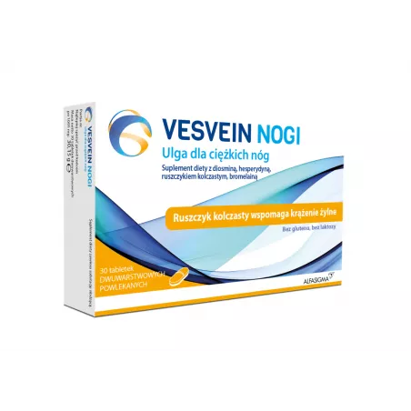 Vesvein Nogi x 30 tabletek na wzmocnienie krążenia ALFASIGMA POLSKA SP.Z O.O.