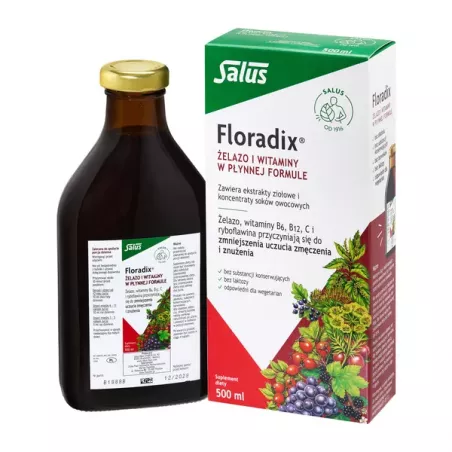 Floradix żelazo i witaminy płyn x 500 ml żelazo ZIOŁO-PIAST HURTOWNIA FARMACEUTYCZNA MARIAN ZAREMBA