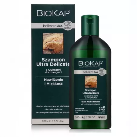 BIOKAP Bellezza Bio dzampon ultra delikate x 200ml włosy naturalnie LAB PHARMA AGNIESZKA LEWANDOWSKA