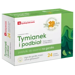 Tymianek i Podbiał x 24 pastylek do ssania Zyskaj Zdrowie preparaty na suche gardło ZYSKAJ ZDROWIE SP. Z O.O.