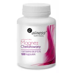 Aliness Magnez chelatowany 650mg +B6 x 100 kapsułek magnez Aliness