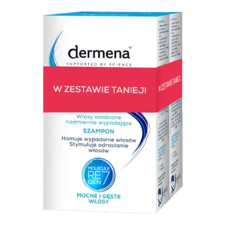 Dermena szampon przeciw wypadaniu włosów, zestaw 2 x 200ml wypadanie włosów DERMENA LAB SP.Z O.O.
