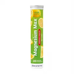 Magnesium Max bez cukru, smak cytryna x 20 tabletek musujących Starpharma magnez STARPHARMA SP.Z O.O.