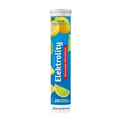 Elektrolity cytryna-limonka x 20 tabletek musujących Starpharma Elektrolity STARPHARMA SP.Z O.O.