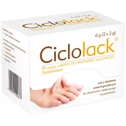Ciclolack lakier 80mg/g x 6 g (2 butelki x 3 g) leki na grzybicę SUN-FARM SP. Z O.O.