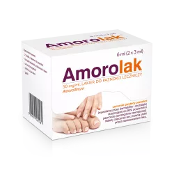 Amorolak lakier do paznokci leczniczy 0.05g/ml x 6 ml (2 butelki x 3 ml) leki na grzybicę SUN-FARM SP. Z O.O.