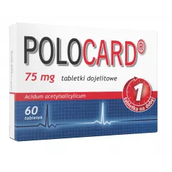 Polocard tabletki powlekane dojelitowe 75mg x 60 tabletek leki przeciwzakrzepowe ZENTIVA K.S.
