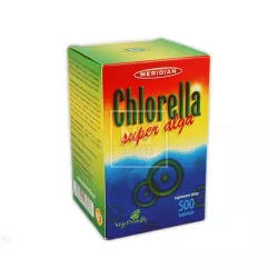 Chlorella-algi prasowane x 500 tabletek algi i wodorosty MERIDIAN PIOTR KAZAŁA