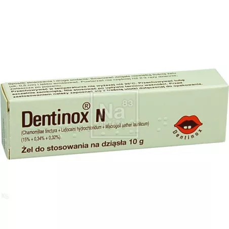 Dentinox N żel na dziąsła x 10 g ząbkowanie DENTINOX GESELLSCHAFT FÜR PHARMAZEUTISCHE PRÄPARATE