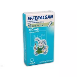 Efferalgan czopki 150 mg x 10 czopków ból i gorączka UPSA SAS