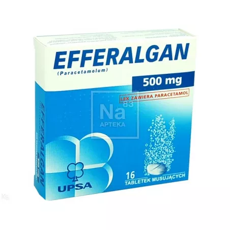 Efferalgan 500 mg x 16 tabletek musujących tabletki przeciwbólowe UPSA SAS