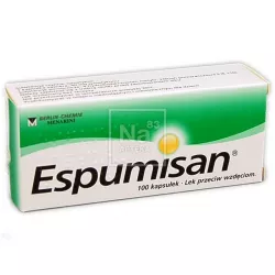 Espumisan kapsułki 0.04 g x 100 kapsułek preparaty na wzdęcia BERLIN CHEMIE AG