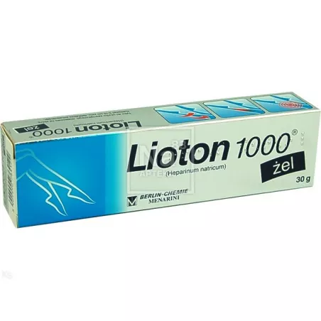 Lioton 1000 żel 8.5mg/g x 30 g preparaty na obrzęki A.MENARINI INDUSTRIE PHARMACEUTICHE RIUNITE S.R.I.