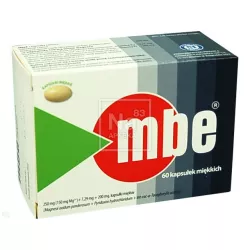 Mbe kapsułki miękkie 150mg+7.29mg+200mg 60 kapsułek magnez PRZEDSIĘBIORSTWO PRODUKCJI FARMACEUTYCZNEJ HASCO-LEK S.A.