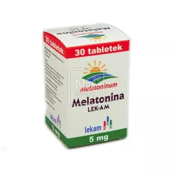 Melatonina lek-am tabletki 5mg 30 tabletek Spokój i Sen PRZEDSIĘBIORSTWO FARMACEUTYCZNE LEK-AM SP. Z O.O.