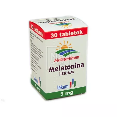 Melatonina lek-am tabletki 5mg 30 tabletek Spokój i Sen PRZEDSIĘBIORSTWO FARMACEUTYCZNE LEK-AM SP. Z O.O.