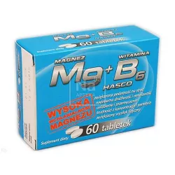 MgB6 Hasco tabletki x 60 tabletek magnez PRZEDSIĘBIORSTWO PRODUKCJI FARMACEUTYCZNEJ HASCO-LEK S.A.