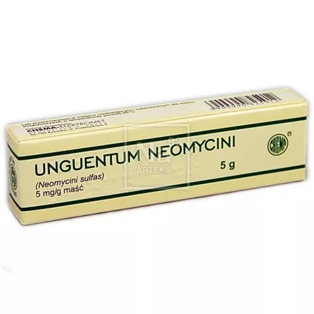 Neomycinum maść x (5 mg/g), maść, 5 g rany wrzody odleżyny CHEMA-ELEKTROMET SPÓŁDZ.PRACY