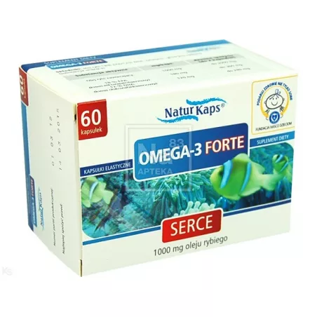 NaturKaps Omega-3 1000mg 60 kapsułek naturalne preparaty na odporność PRZEDSIĘBIORSTWO PRODUKCJI FARMACEUTYCZNEJ HASCO-LEK S.A.