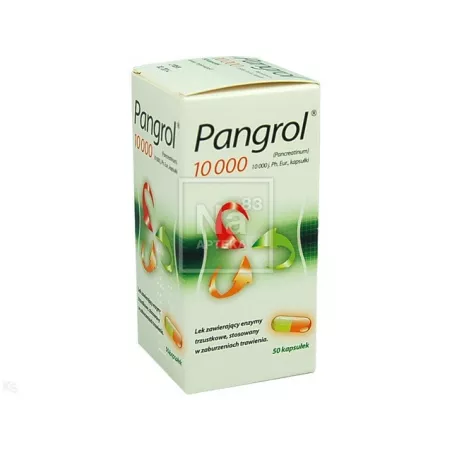 Pangrol 10000, 10000 j.m. x 50 kapsułek chora trzustka BERLIN CHEMIE AG