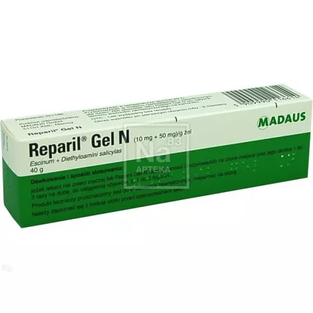 Reparil Gel N żel (10+50)mg/g x 40 g preparaty na obrzęki MYLAN HEALTHCARE SP. Z O.O.