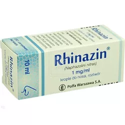 Rhinazin krople do nosa 1mg/ml 10 ml krople antyalergiczne WARSZAWSKIE ZAKŁ.FARM. POLFA S.A.