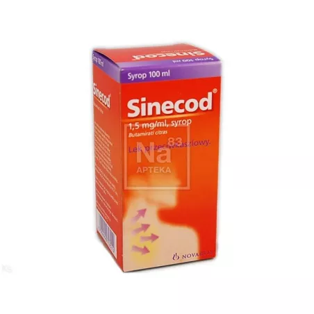 Sinecod syrop 1.5mg/1ml x 100 ml kaszel GLAXOSMITHKLINE CONSUMER HEALTHCARE SP. Z O.O.