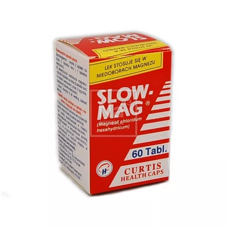 Slow-Mag tabletki dojelitowe 64mg Mg++ x 60 tabletek magnez ETHIFARM SP. Z O.O.