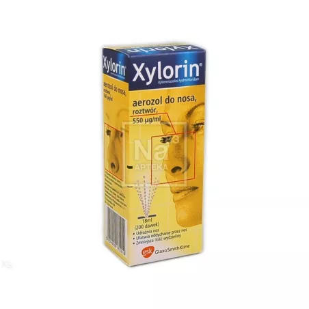 Xylorin aerozol do nosa 0.55mg/ml x 18 ml leki na katar OMEGA PHARMA POLAND SP Z OO