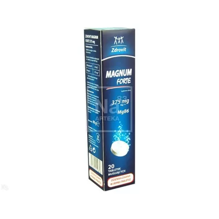 Zdrovit Magnum Forte 375 mg x 20 tabletek musujących magnez NATUR PRODUKT PHARMA SP. Z O.O.